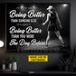 Personalized Pickleball Girl Canvas Painting, It's Not About Being Better Than Someone Else Sport Wall Art Decor, Poster Gift For Pickleball Lover