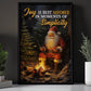 Joy Is Best Savored In Moments Of Simplicity, Santa Claus Christmas Canvas Painting, Xmas Wall Art Decor - Christmas Poster Gift