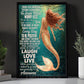 Motivational Mermaid Canvas Painting, Today Is A Good Day To Have A Great Day Wall Art Decor, Poster Gift For Mermaid Lover