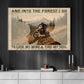 Dirt Bike Canvas Painting, And Into The Forest I Go Wall Art Decor, Poster Gift For Motocross Lovers