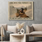 Dirt Bike Canvas Painting, And Into The Forest I Go Wall Art Decor, Poster Gift For Motocross Lovers