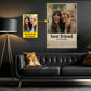 Personalized Best Friend Quote Canvas Painting, Through Every Up And Down Wall Art Decor, Poster Gift For Your Friends
