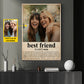 Personalized Best Friend Quote Canvas Painting, Through Every Up And Down Wall Art Decor, Poster Gift For Your Friends