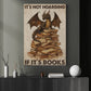 Reading Dragon Canvas Painting, It's Not Hoarding If It's Books Wall Art Decor, Poster Gift For Book Lover, Dragon Lover