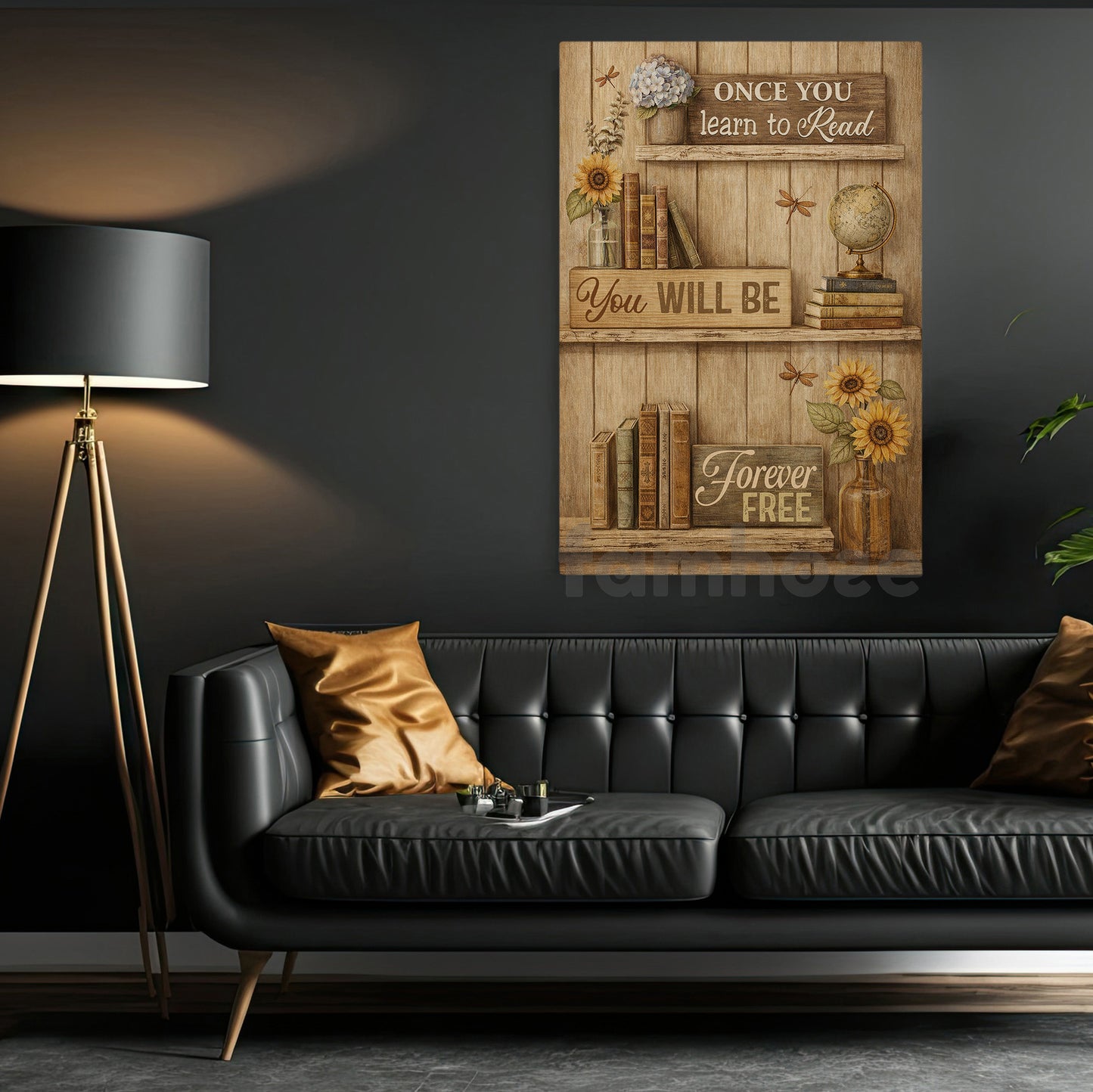 Reading Canvas Painting, Once You Learn To Read Wall Art Decor, Poster Gift For Book Lover