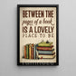 Reading Canvas Painting, Between The Pages Of A Book Wall Art Decor, Poster Gift For Book Lover