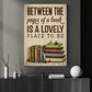 Reading Canvas Painting, Between The Pages Of A Book Wall Art Decor, Poster Gift For Book Lover