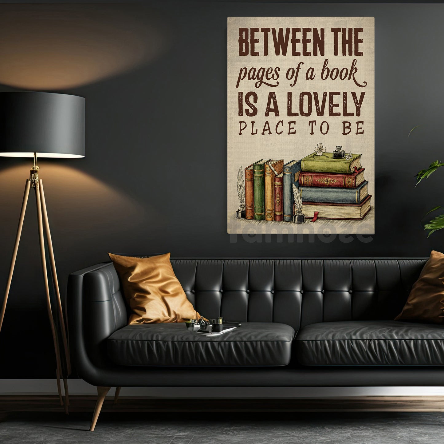 Reading Canvas Painting, Between The Pages Of A Book Wall Art Decor, Poster Gift For Book Lover
