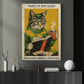 Reading Cat Canvas Painting, Wake Up And Read Wall Art Decor, Poster Gift For Book Lover, Cat Lover
