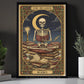 Reading Canvas Painting, The Reader Skeleton Wall Art Decor, Poster Gift For Book Lover