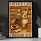 Reading Canvas Painting, A Reader Lives A Thousand Lives Wall Art Decor, Poster Gift For Book Lovers