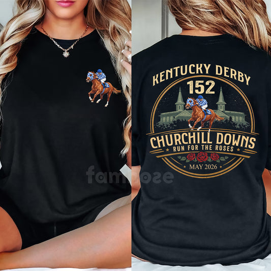 Secretariat Horse Two-side T-shirt, Run For The Roses Tees Gift For Horse Racing Lovers, Fan Of Kentucky Derby