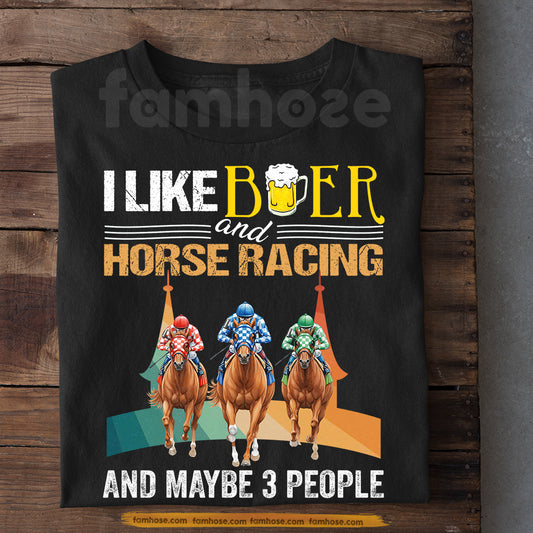 Funny Secretariat Horse T-shirt, I Like Beer And Horse Racing Tees Gift For Horse Racing Lovers, Fan Of Kentucky Derby