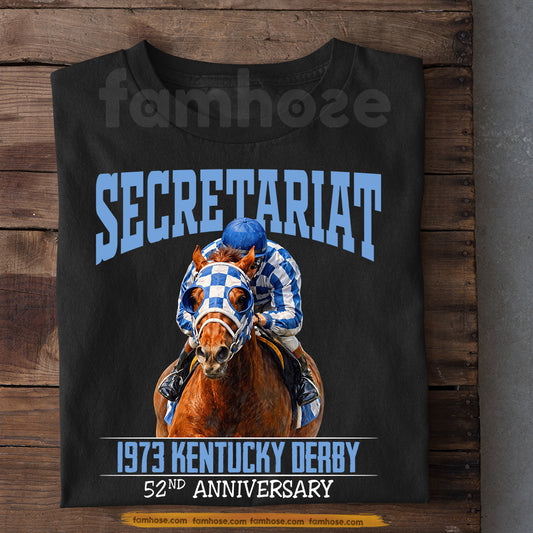 Secretariat Horse T-shirt, 52nd Anniversary Tees Gift For Horse Racing Lovers, Fan Of Kentucky Derby