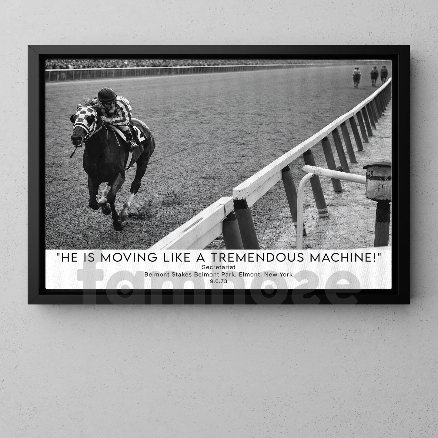 Secretariat Horse Canvas Painting, He Is Moving Like A Tremendous Machine Wall Art Decor, Poster Gift For Horse Racing Lovers, Fan Of Kentucky Derby