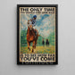 Secretariat Horse Canvas Painting, The Only Time You Should Ever Look Back Wall Art Decor, Poster Gift For Horse Racing Lovers, Fan Of Kentucky Derby