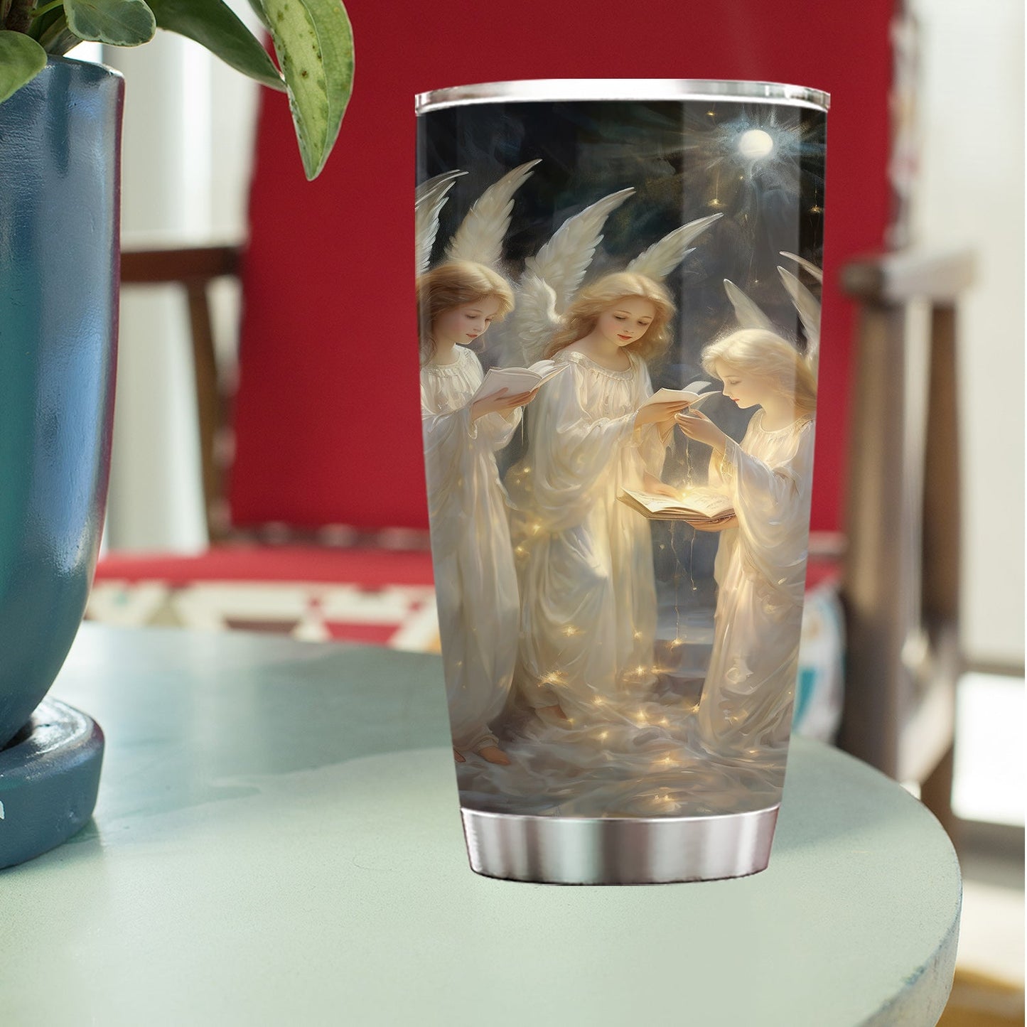 Angels of Light, Angel Christmas Stainless Steel Tumbler, Gift For Angel Lovers