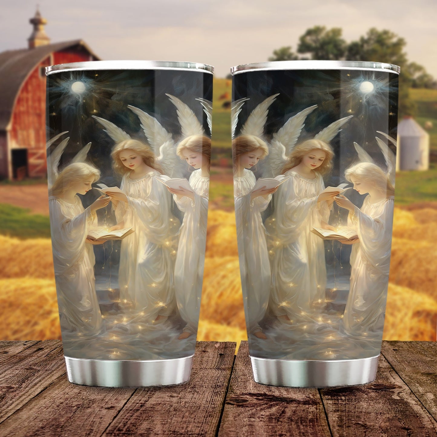 Angels of Light, Angel Christmas Stainless Steel Tumbler, Gift For Angel Lovers