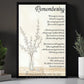 Inspirational Quote Canvas Painting, Remembering The Beauty Of A Memory Wall Art Decor, Poster Gift