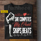 Personalized Gymnastic Girl T-shirt, When She Competes My Heart Tees Gift For Gymnastic Lover