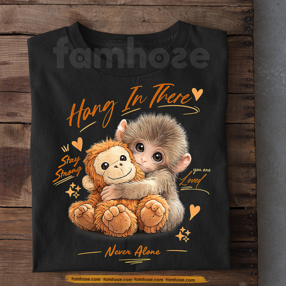 Punch Meme T-shirt, Hang In There Cute Monkey Tees Encouragement Gift