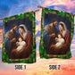 Holy Family On Christmas, Christians Xmas Garden Flag & House Flag, Nativity Christians Flag Gift