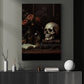 Skull On Book In Dark Room Spooky Halloween Canvas Painting, Wall Art Decor - Dark Skull Halloween Poster Gift