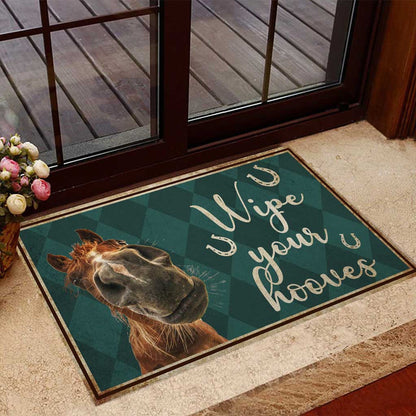 Funny Horse Doormat, Wipe Your Hooves Doormat