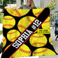 Personalized Softball Blanket, My Passion Fleece Blanket - Sherpa Blanket Gift For Softball Lovers, Softball Players, Softball Girls