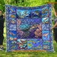 Turtle Blanket, Sea Turtle Sea Turtle Power Fleece Blanket - Sherpa Blanket Gift For Turtle Lover, Turtle Owners