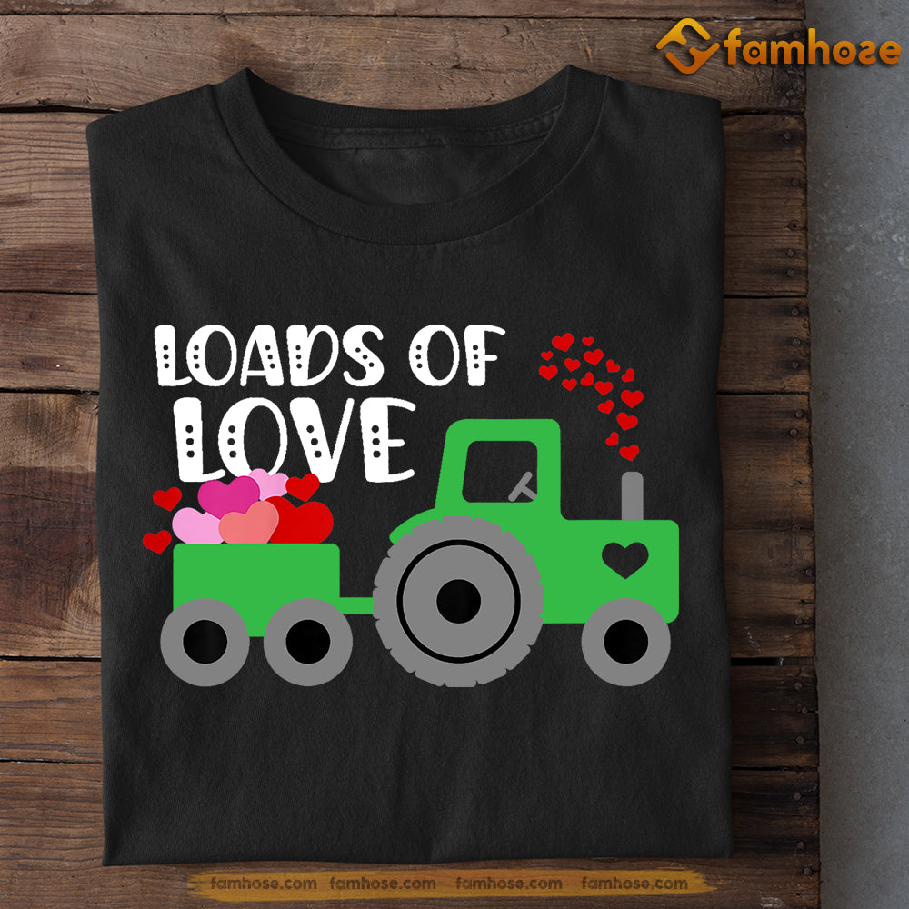 Cute Tractor Kids T-shirt, Loads Of Love, Back To School Gift For Tractor Kids Boys And Girls