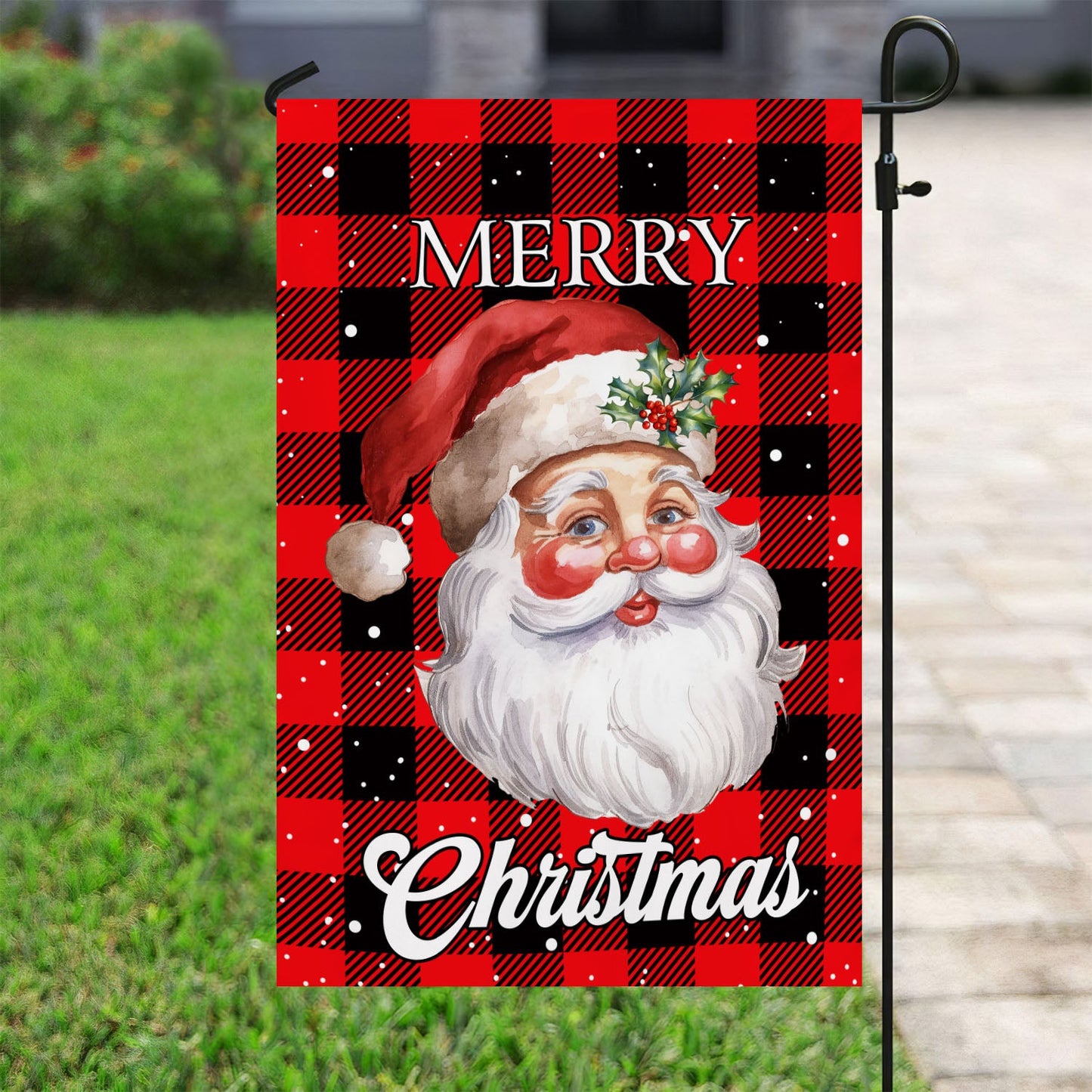 Merry Christmas, Santa Claus Xmas Garden Flag & House Flag, Christmas Flag Gift For Santa Claus Lovers