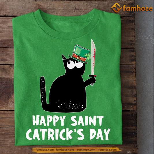 Funny St Patrick's Day Cat T-shirt, Happy Saint Catrick's Day, Patricks Day Gift For Cat Lovers Cat Owners, Cat Tees