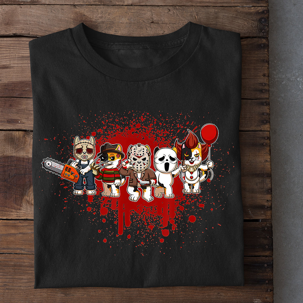 Cool Halloween Cat T-shirt, Costume With Us, Gift For Cat Lovers, Cat Tees, Cat Owners