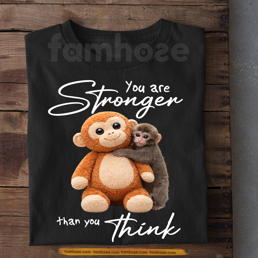 Punch Meme T-shirt, You Are Stronger Than You Think Monkey Tees Encouragement Gift