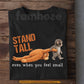 Punch Meme T-shirt, Stand Tall Even When You Feel Small Funny Emotional Support Monkey Tees Encouragement Gift
