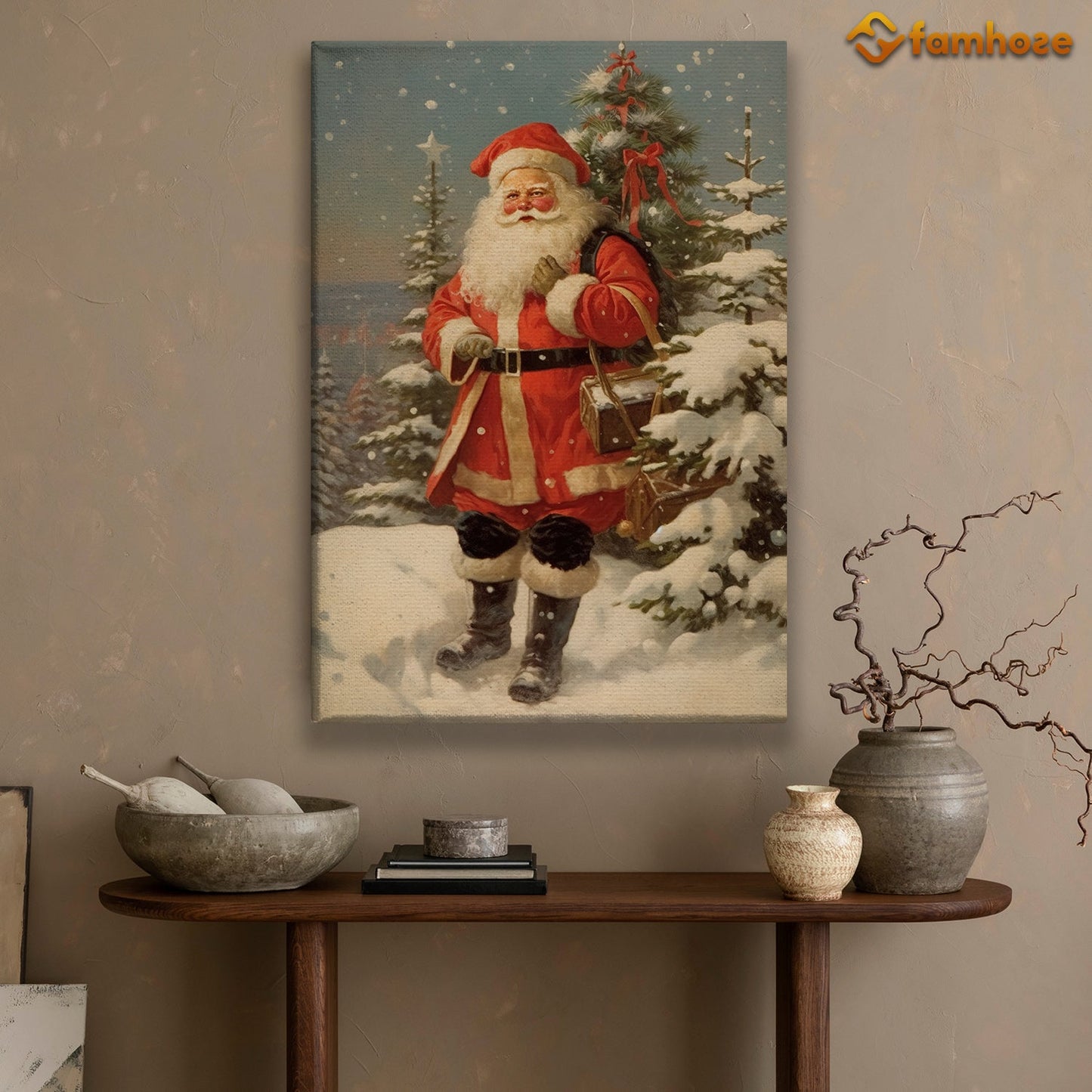 Come Here I Have A Gift For You Christmas Canvas Painting, Xmas Wall Art Decor - Christmas Poster Gift For Decorating Your Home