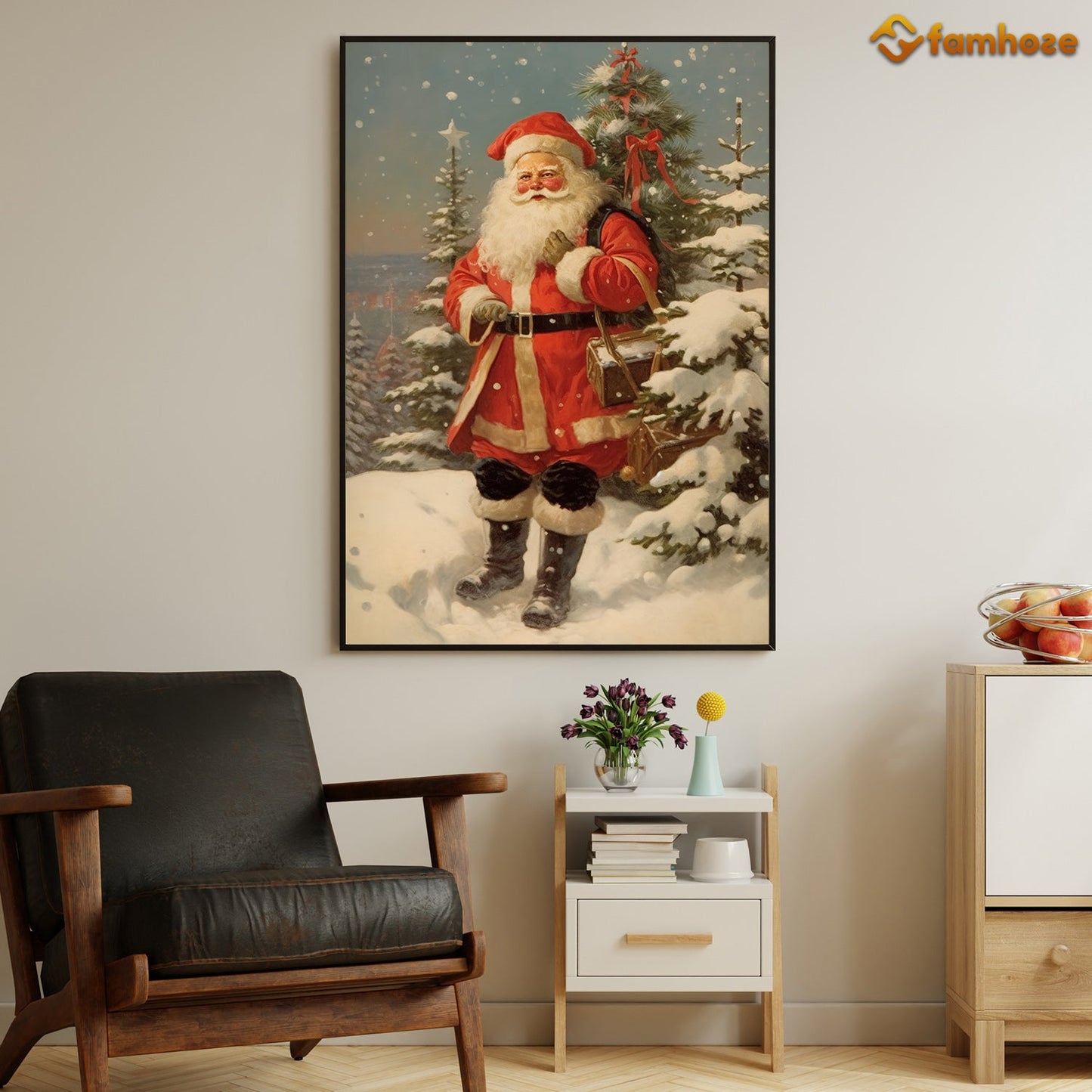 Come Here I Have A Gift For You Christmas Canvas Painting, Xmas Wall Art Decor - Christmas Poster Gift For Decorating Your Home