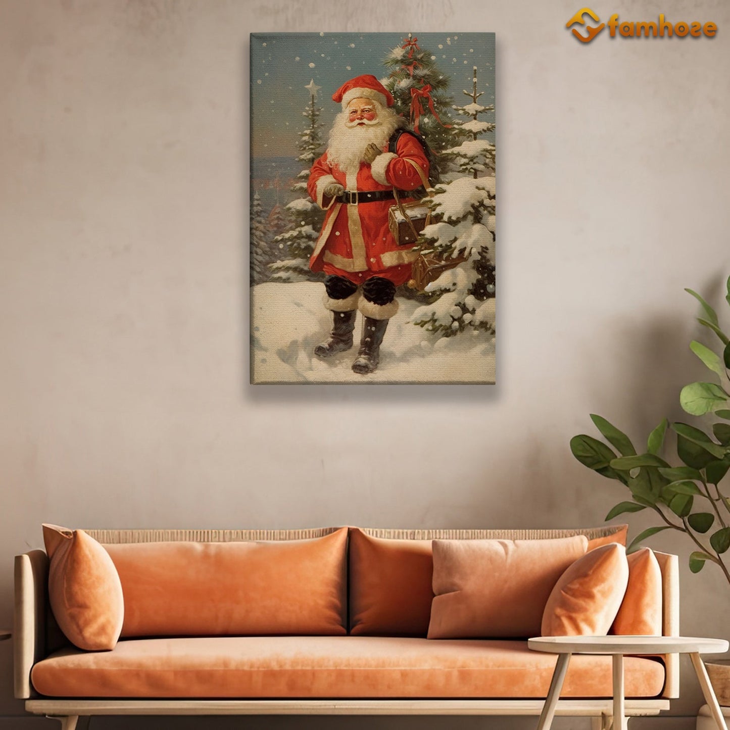 Come Here I Have A Gift For You Christmas Canvas Painting, Xmas Wall Art Decor - Christmas Poster Gift For Decorating Your Home