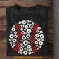 Baseball T-shirt, Floral Baseball Daisy Sport Tees Gift For Baseball Lover