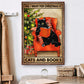 All I Want For Christmas Is Cats And Books, Black Cat Christmas Canvas Painting, Xmas Wall Art Decor - Cat Poster Gift