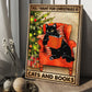 All I Want For Christmas Is Cats And Books, Black Cat Christmas Canvas Painting, Xmas Wall Art Decor - Cat Poster Gift