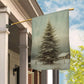 Christmas Tree In The Forest Winter, Christmas Tree Garden Flag - House Flag, Gift For Christmas Tree Lovers