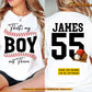 Personalized Baseball Mom Two-sided T-shirt, That's My Boy Out There Tees Gift For Baseball Lovers