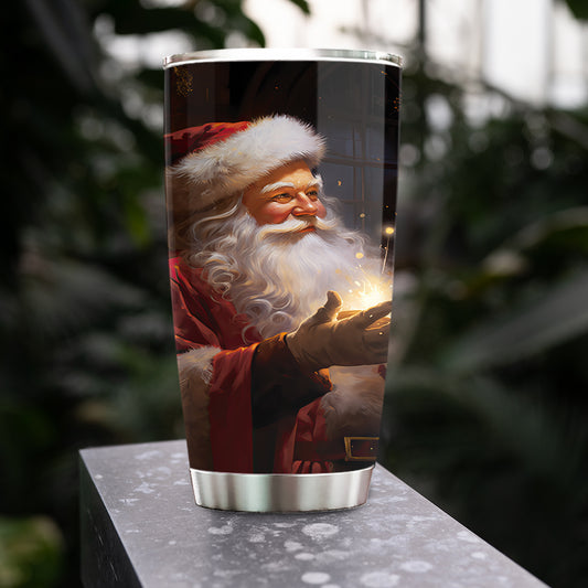 Santa's Magical Moment, Santa Christmas Stainless Steel Tumbler, Xmas Gift