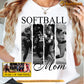 Personalized Softball Mom Daughter T-shirt, Softball Game Day Tees Gift For Softball Lover