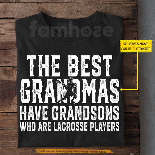 Personalized Lacrosse Grandmas Grandsons T-shirt, The Best Grandmas Have Grandsons Tees Mother's Day Gift For Lacrosse Lover