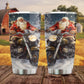 Santa's Holiday Ride, Santa Claus Biker Christmas Stainless Steel Tumbler, Xmas Gift For Riding Lovers