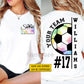 Personalized Soccer Mom Two-sided T-shirt, Soccer Mom Design Tees Mother's Day Gift For Soccer Lovers