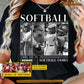 Personalized Softball Mom Daughter T-shirt, Game Day Tees Gift For Softball Lovers